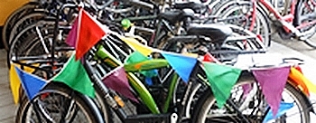 De fietsen uit Culemborg meet een feestelijke slinger